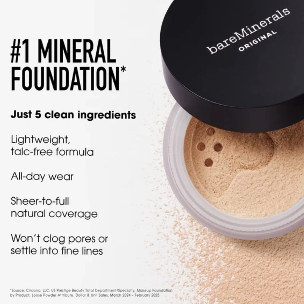 Bareminerals Original Loose Talc-Free Mineral Powder Foundation SPF 15 Medium